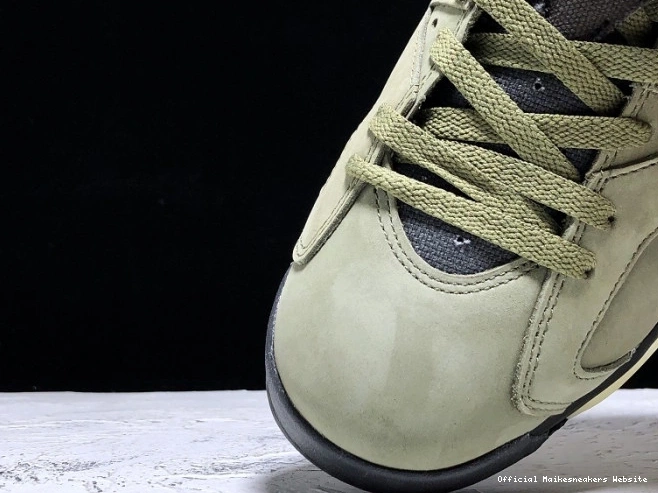 Official Maikesneakers Jordan Travis Olive CN1084-200 Air Medium 6 Scott x 0810